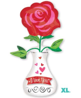 I Love You Vase Super Shape Mylar Balloon